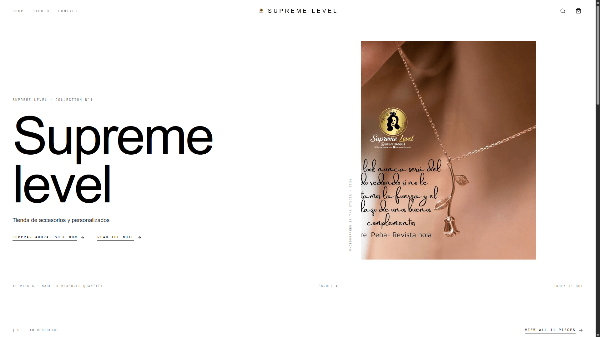 Supreme Level — vista de la tienda