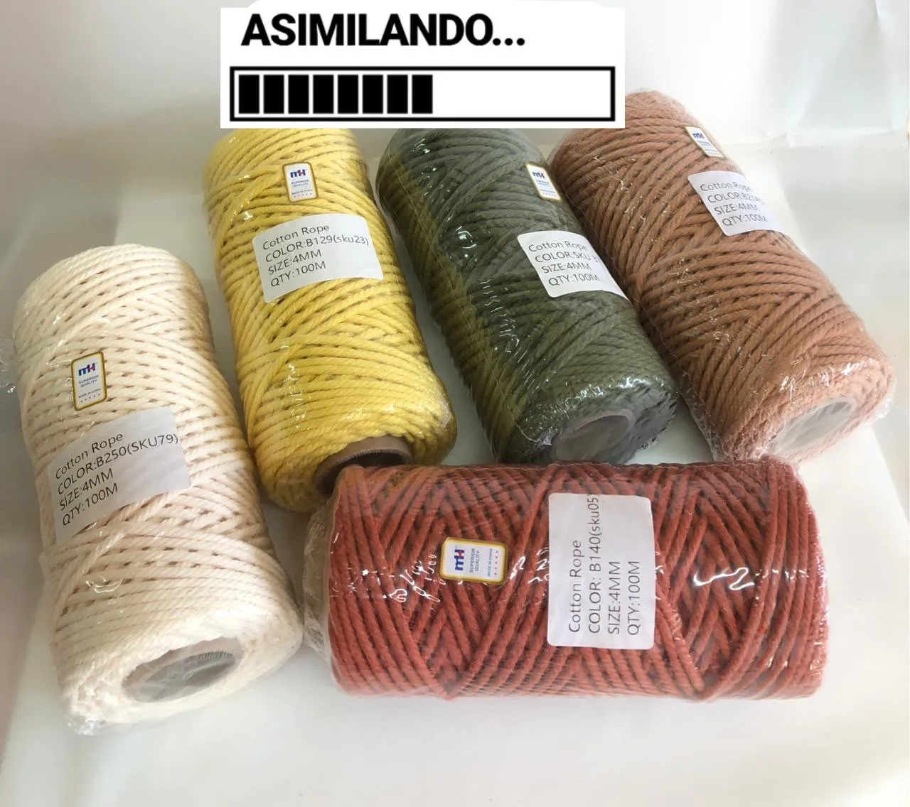 Hilo macramé algodón